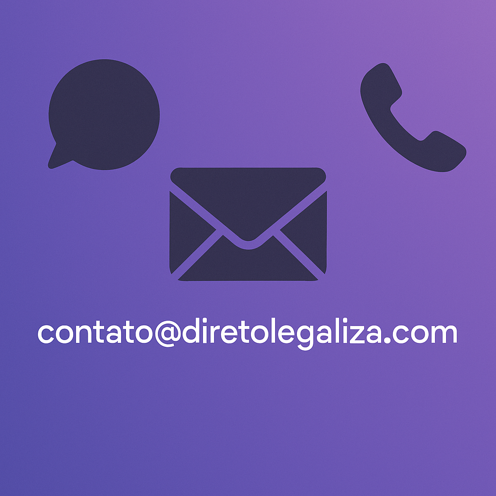 Email de contato: contato@diretolegaliza.com