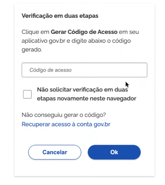 Passo 2 - Login gov.br